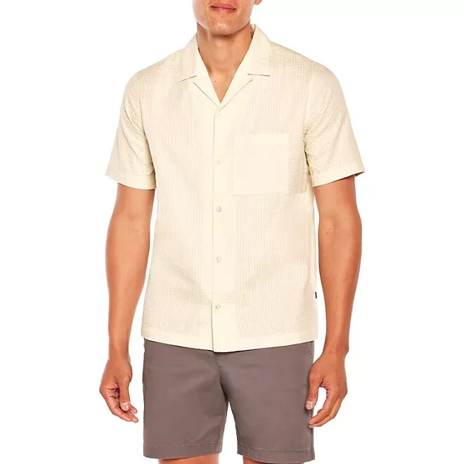 Gap Men's Short Sleeve Seersucker Vacay Shirt Size M Turtle Dove