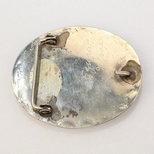 Vintage signierte Navajo Silber Gürtelschnalle von Squaw Wrap - Bild 5 von 7