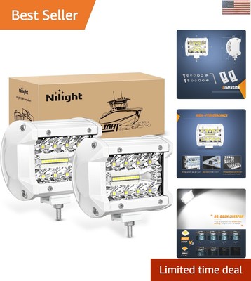Durable  4-Inch LED Navigation Light Pods - 2PCS Combo for All Vehicles