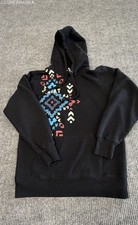 ARIAT Black Women's Geo Aztec Hoodie Sweatshirt Pullover Geometric - Size S