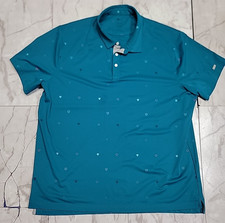 Nike Golf Performance Men's XXL Golf All Over Print Dri-Fit Polo Shirt Blue