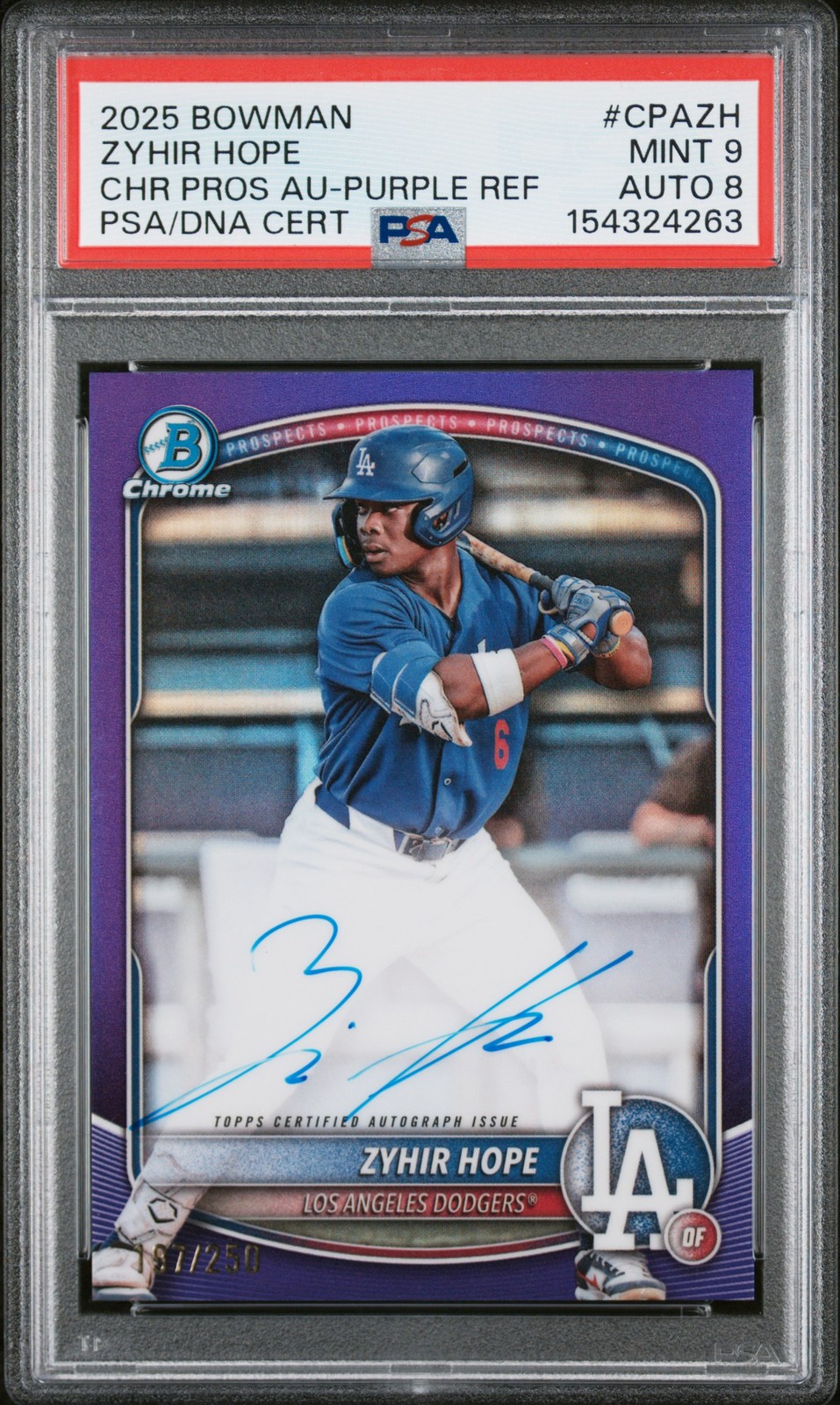 2025 Bowman Chrome Cpazh Zyhir