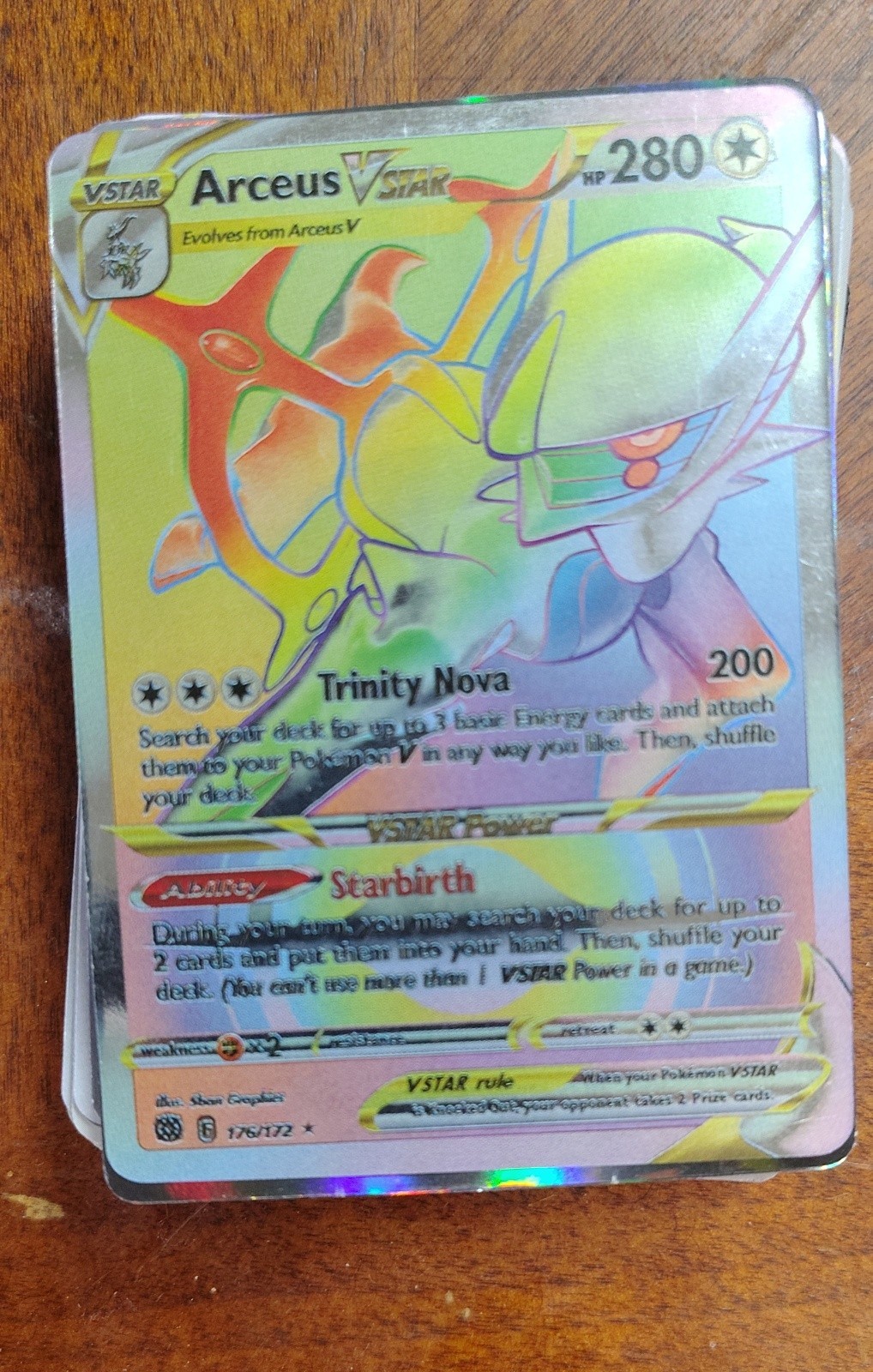 Arceus VSTAR (Secret) 176/172 Swsh09: Brilliant Stars Holo