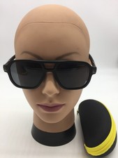 Cartier Matte Black Frame Trendy Sunglasses 55-17-142 Grey Lenses