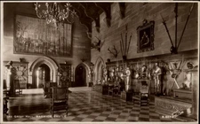 RPPC Great Hall Warwick Castle vintage postcard a936
