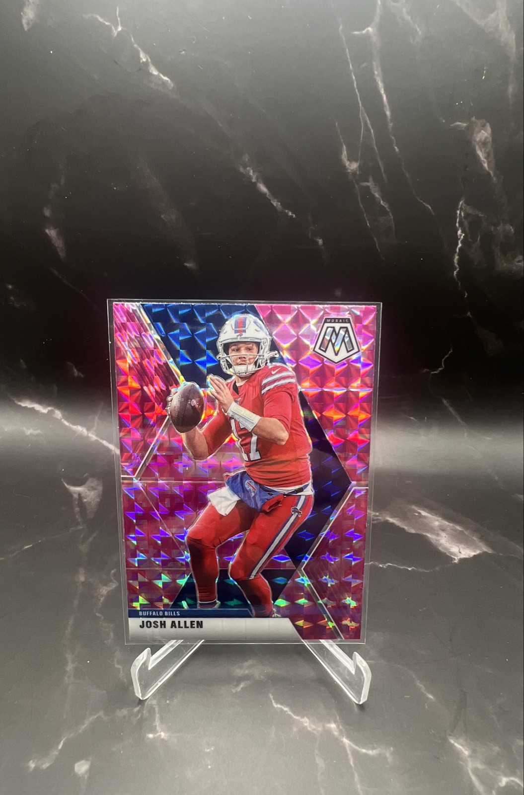 2020 Panini Mosaic - Josh Allen #26 Camo Pink Mosaic Prizm
