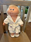 1982 Cabbage Patch Kids Splashin’ Kids Doll Blonde W Blue Eyes White Robe