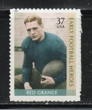 3811 * RED GRANGE *  EARLY FOOTBALL HEROES * U.S. Postage Stamp MNH