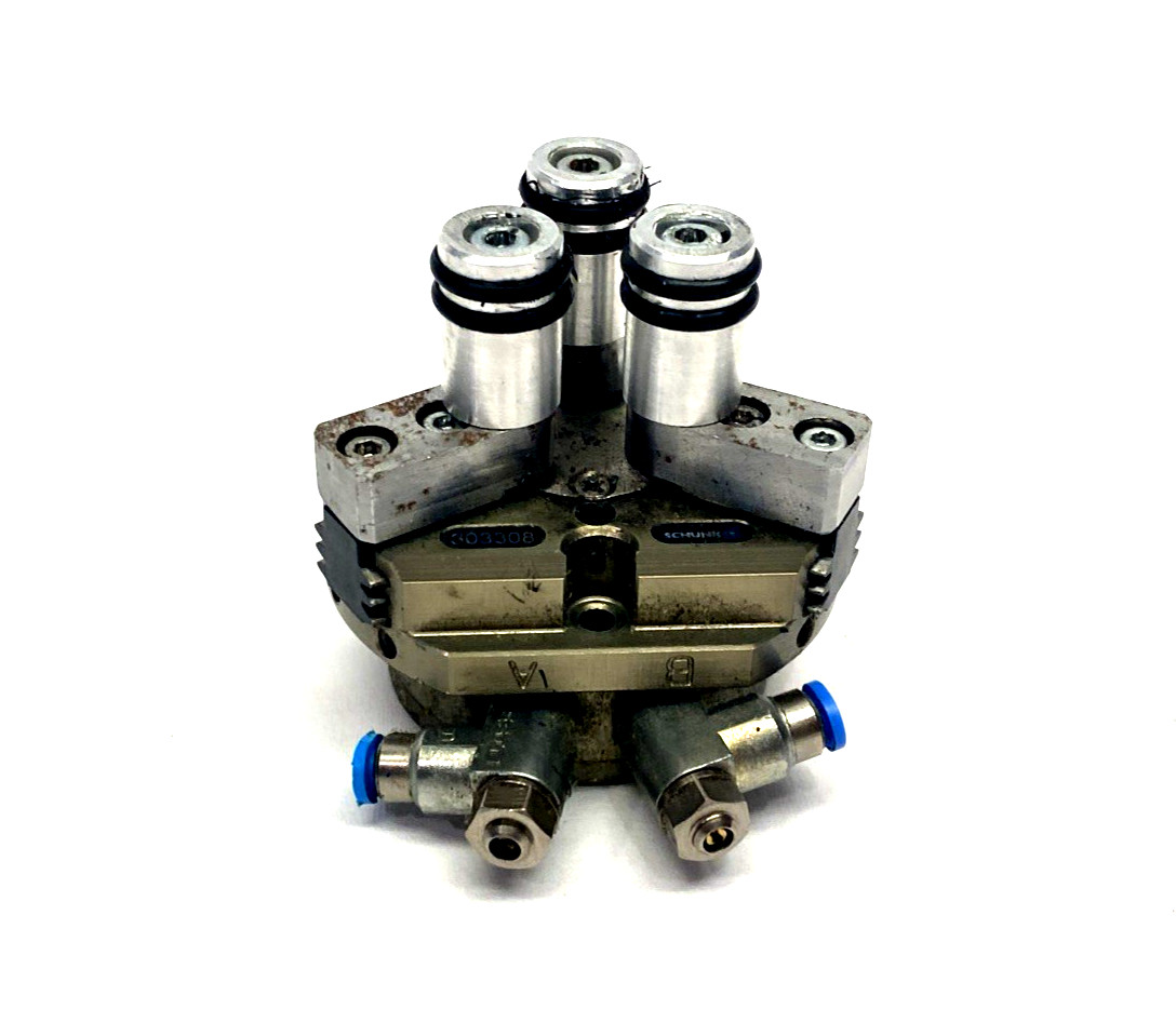 Schunk 303308 Universal Pneumatic 3-Jaw Gripper 2.5mm Stroke Per Jaw PZN-plus 40