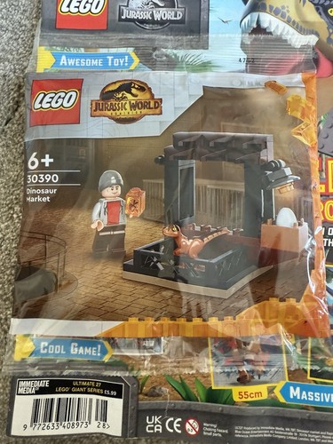 LEGO Jurassic World: Dinosauriermarkt Polybeutel (30390) Brandneu mit Magazin