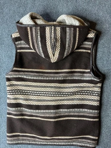 "Rue Grenelle" 1980 vintage wool men vest medium, 3 pockets, breast with zepper image 6