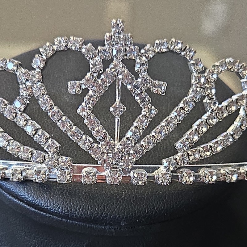 Prong Set Rhinestone Tiara Crystal Bridal Princess prom