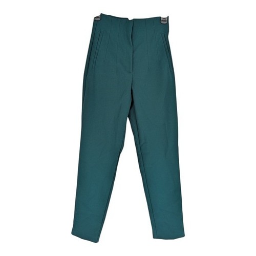 30121 Zara High Waisted Trouser Pant Blue size XSmall preppy Business casual