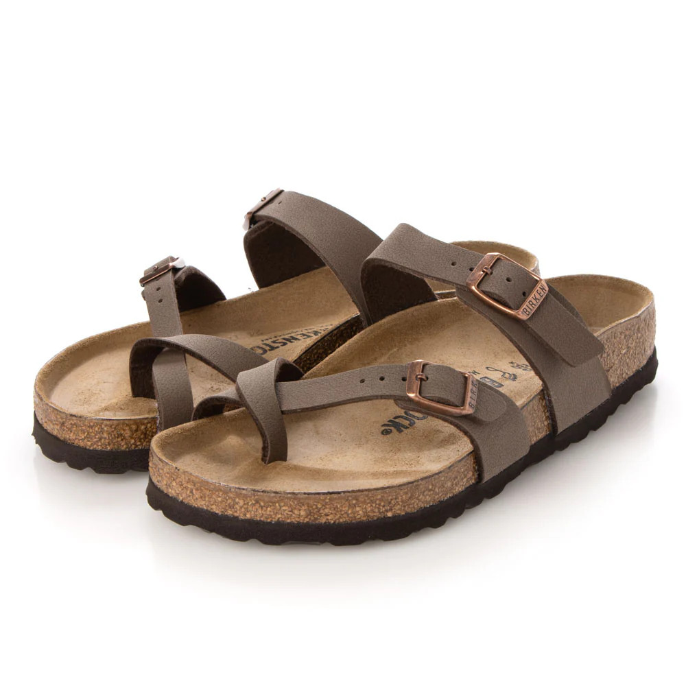 Birkenstock Mayari Flip Flops Soft Footbed Mocha Birkibuc Sandal Women's Shoes