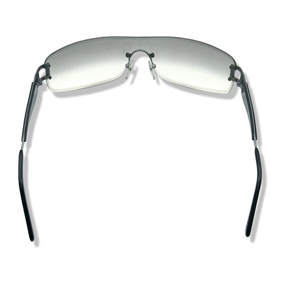 Gafas de sol BVLGARI sin montura cuadrado logotipo lateral Y2K Foto 3 de 4