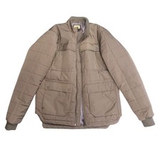 Mens CAT workwear Khakki Green Quilted Jacket Size Large (11)