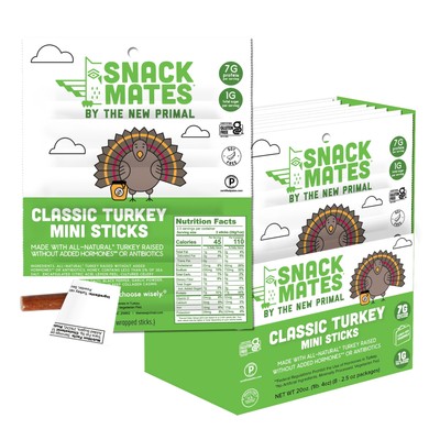 40 Count Kids Turkey Jerky Sticks Gluten Free Paleo Friendly Healthy Snack