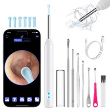 Ear Wax Removal Tool Camera, Ear Cleaner with Camera, Ear Cleaning Kit 1296P HD