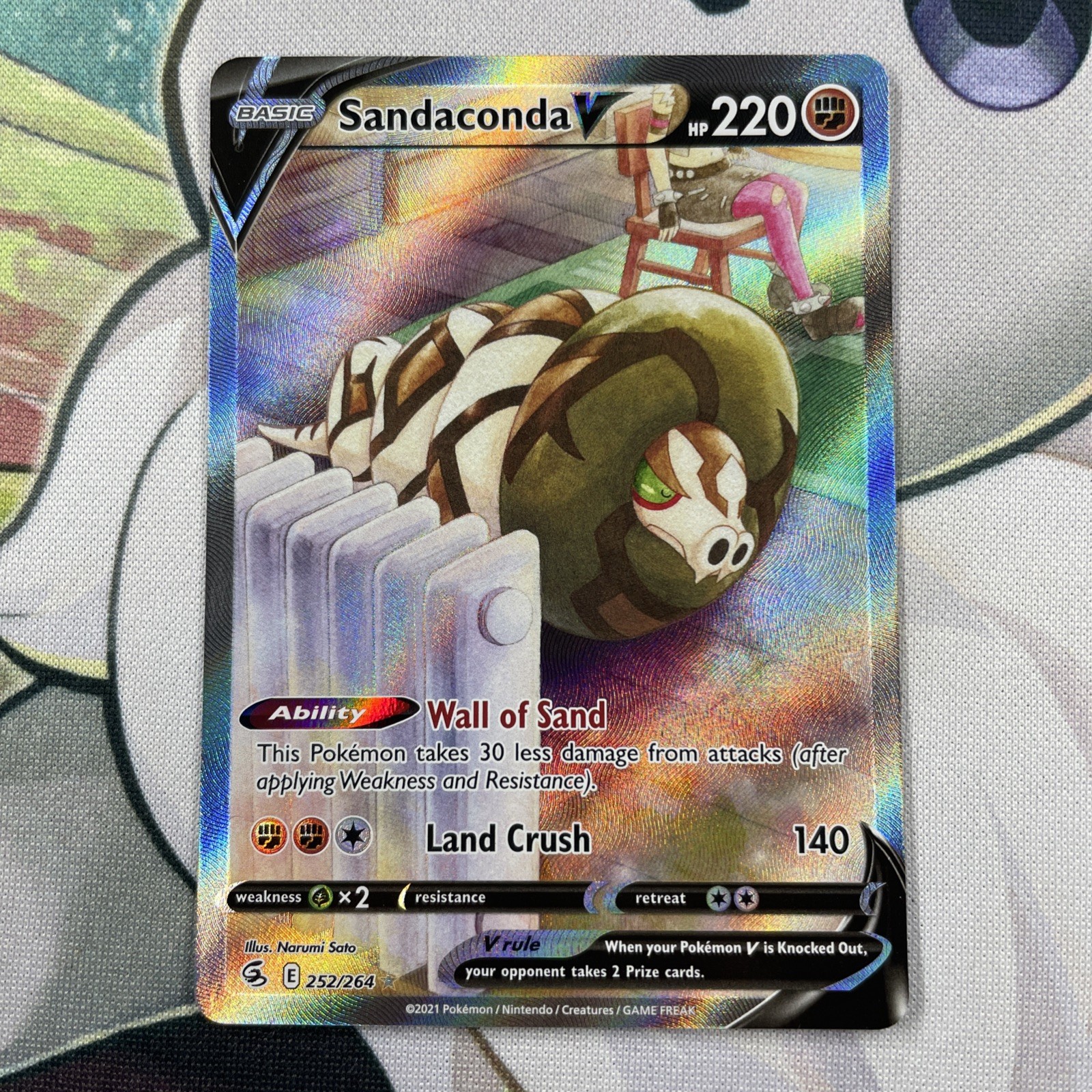 Pokemon TCG Fusion Strike 252/264 - Sandaconda V - Ultra Rare - NM - Full Art