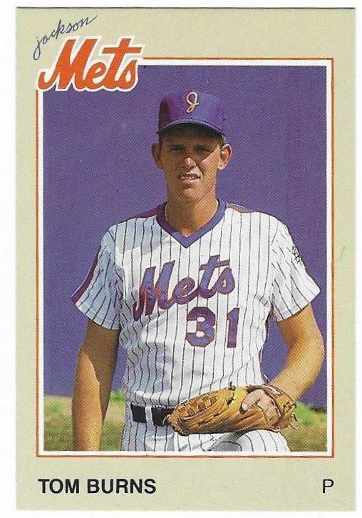TOM BURNS 1987 FEDER COCA-COLA # 21 JACKSON METS NM / MT **FREE SHIPPING**