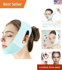 Reusable V Line Lifting Mask with Chin Strap, V Shaped Face Mask for Sagging,...