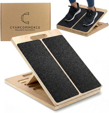 Portable Wooden Slant Board for Calf Stretching, Adjustable Calf Stretcher  Sla