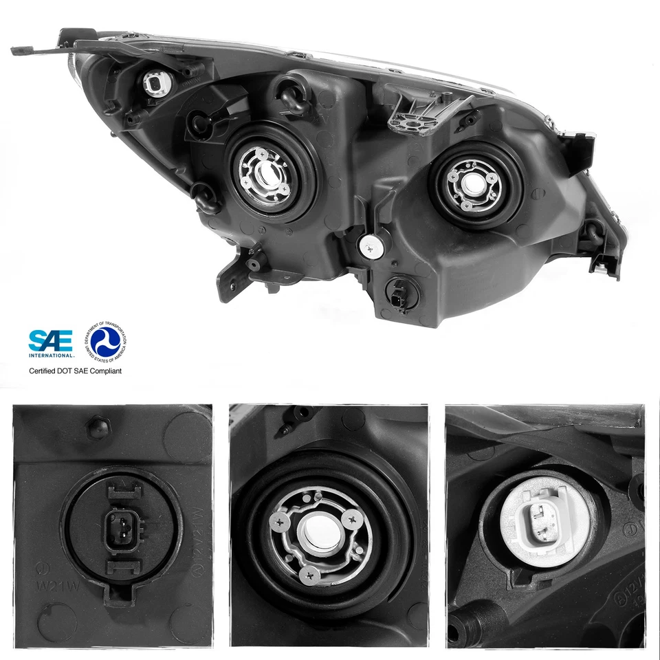 Black Fits 2008-2010 HONDA ODYSSEY HEADLIGHTS Headlamps Light Left + Right 08-10 - Image 3 of 4