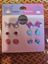 Hello Kitty Kuromi My Melody 6 Pairs Stud Earring Set Gift Girl Jewelry