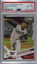 2017 Topps Pro Debut Red 9/10 Franklin Perez #51 PSA 8 8d2