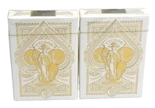 2 Pack Theory11 Tycoon White Deck Playing Cards Poker Size USPCC Theory 11