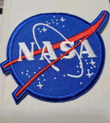 NEW 3 INCH NASA IRON ON PATCH + BONUS NASA DRAWSTRING BAG      