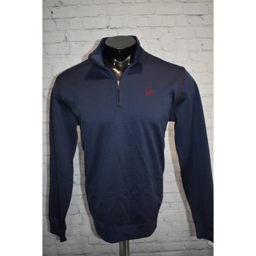 Adidas Golf Pullover Shirt 1/4 ZIP Men Size Large Performance ClimaLite Blue