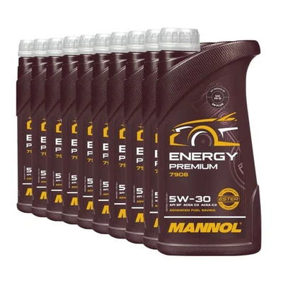 Mannol 5W-30 Energy Premium Huile Moteur, VW 505 01, Dexos1 Gen3, 10x1 Litres - Photo 1/3