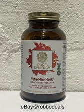 Pure Synergy Vita Min Herb Men’s Multivitamin Dietary Supplement 120 Tablets