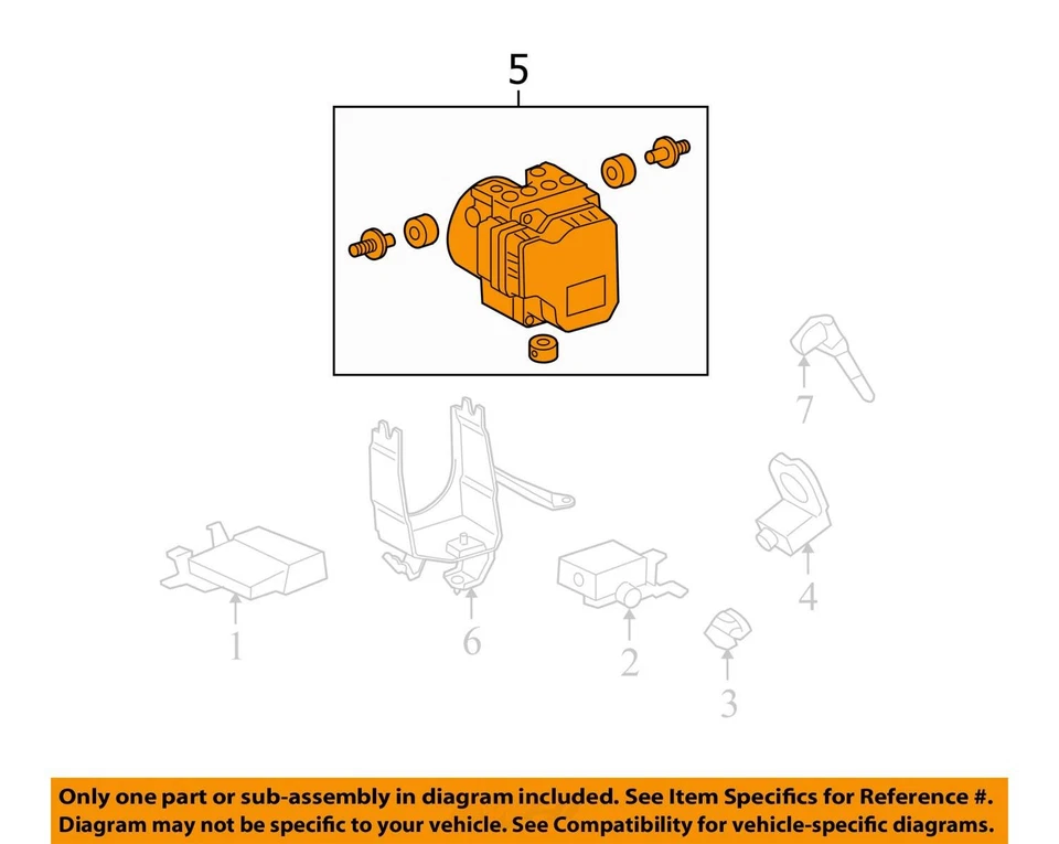Conjunto de freno antibloqueo LEXUS IS-F 748901 OEM PN # 4454053360    Foto 3 de 4