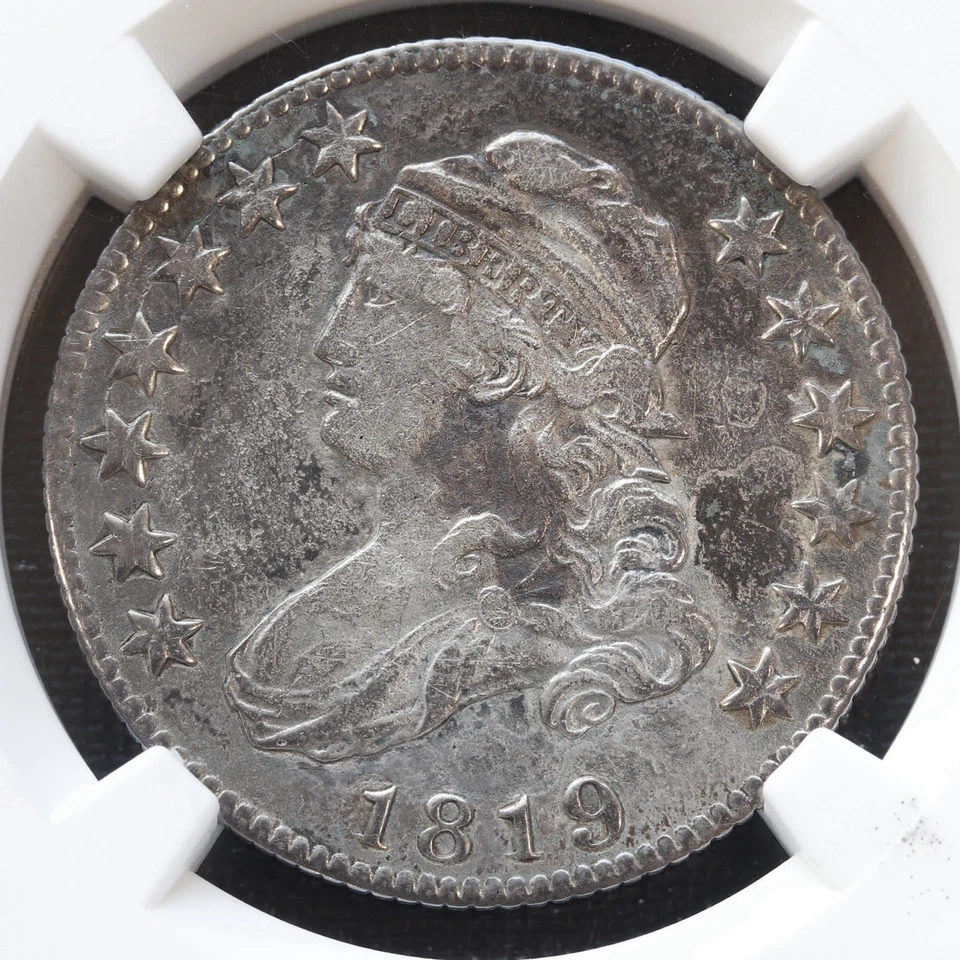 1819 Capped Bust Quarter 25C NGC XF Details • Mintage 144,000 • Corrosion - Image 3 of 4