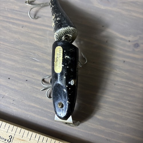 Esca vintage Creek Chub Bait Co Pikie Minnow scala nera 2633 snodata - Foto 3 di 6