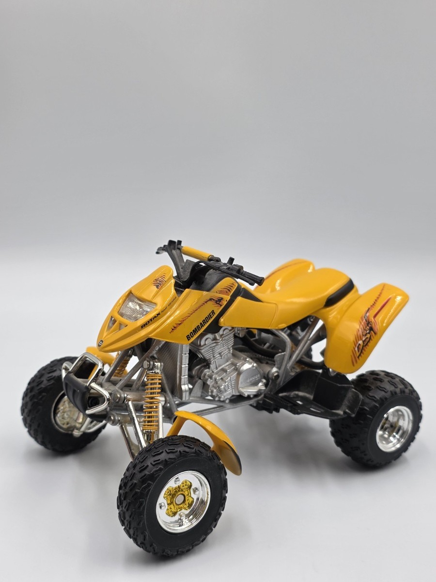 NewRay Bombardier DS650 Yellow 1:12 Die-Cast ATV Model Rubber
