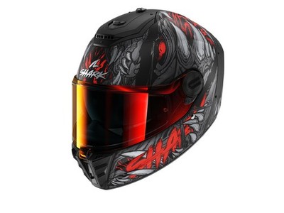Shark Spartan RS Shaytan Integralhelm (Schwarz/Rot/Antrhazit) Gr: XL (61)