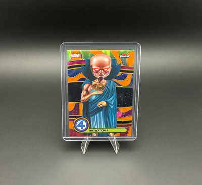 2026 Topps Finest Fantastic Four The Watcher Blacklight Orange Lava /25 BL-098