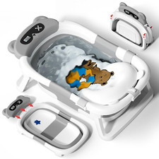 Baby Bathtub,Collapsible Bathtub for Newborn to Toddler,Durable Essential Infant