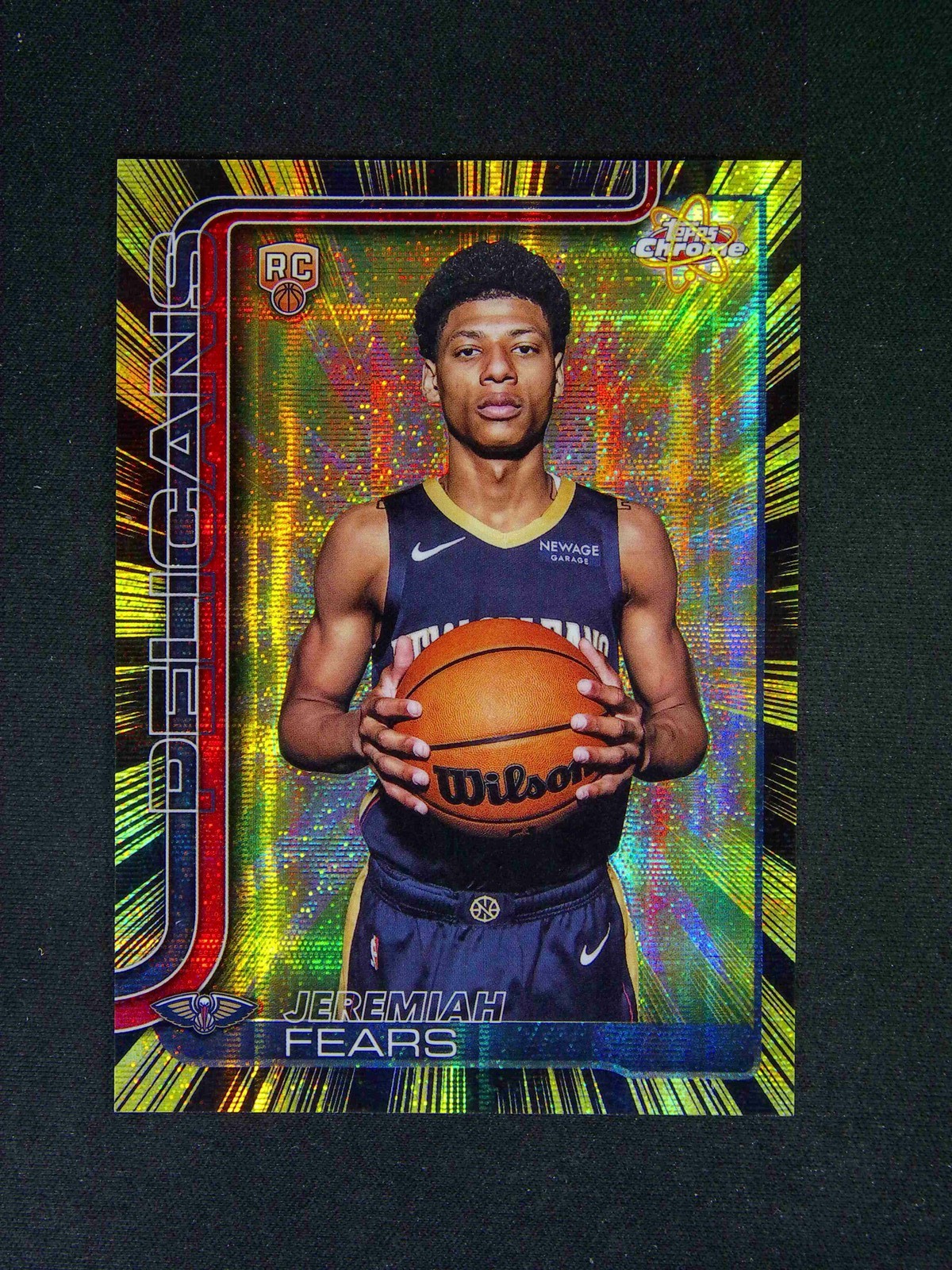 2025-26 Topps Chrome Jeremiah Fears RC Rookie Radiating Rookies SSP