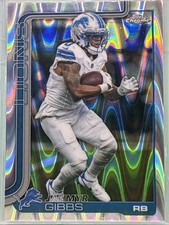 2025 Topps Chrome - Jahmyr Gibbs #101 RayWave Refractor