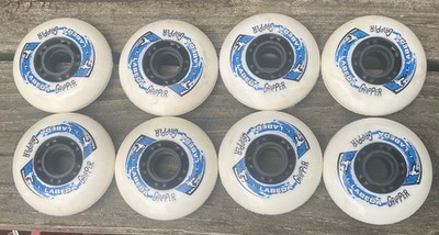 LABEDA GRIPPER 80MM SOFT ROLLER BLADE WHEELS X 8 = NOS SET