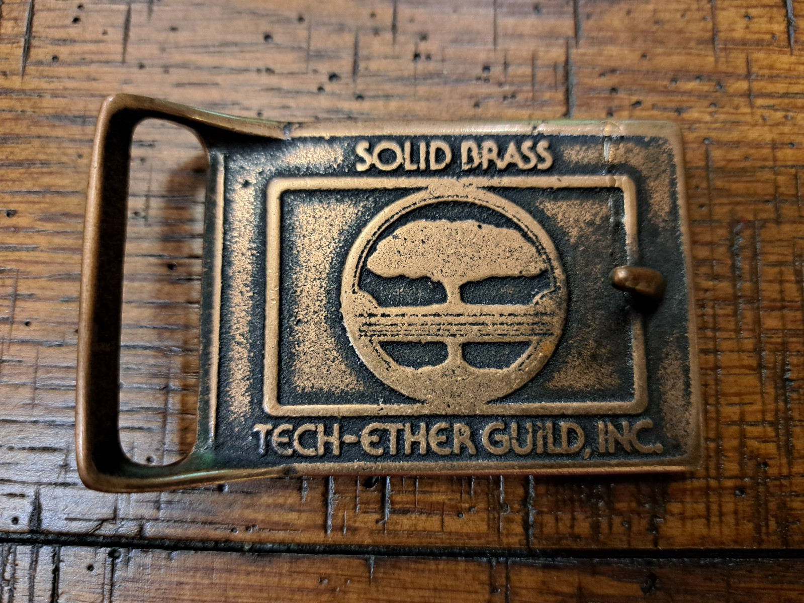 Tech Ether Guild Solid Brass & Wood Marquetry Ris… - image 6