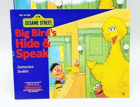 NES Sesame Street: Big Bird's Hide & Speak Complete In Box *Cart Discoloration*