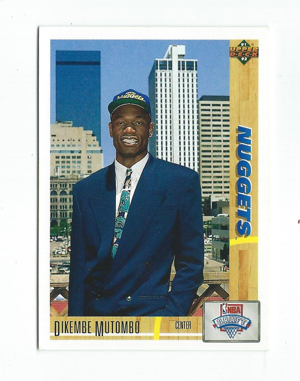 1991-92 Upper Deck #3 Dikembe Mutombo RC Rookie Nuggets