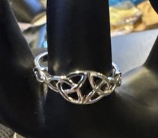 Sterling Silver .925 Celtic Knot Band Ring Size 9 Openwork Infinity Design