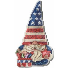 Patriotic Gnome Cross Stitch Kit Mill Hill 2025 Jim Shore JS202514