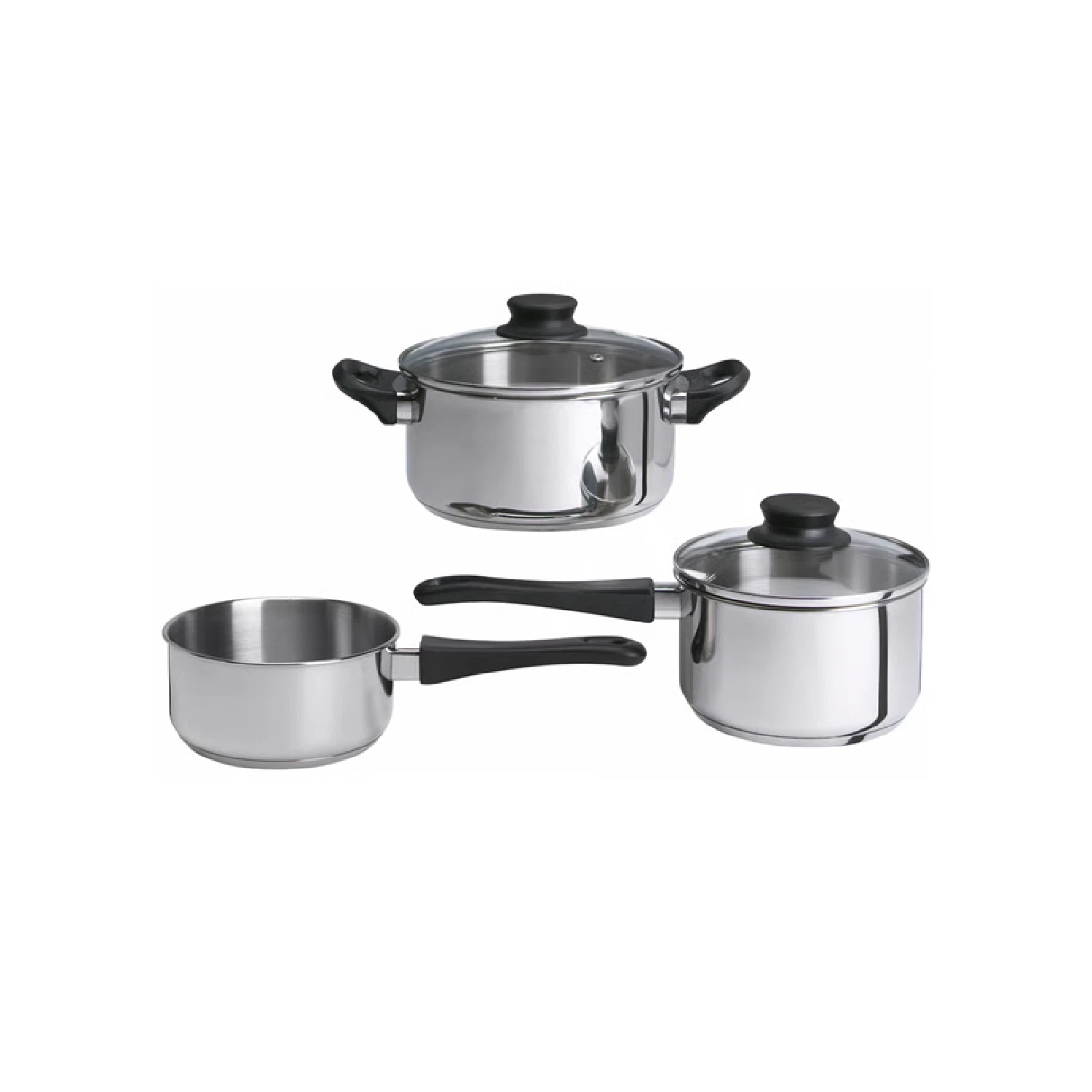 5 pcs Cookware Set Stainless Steel Saucepans Cooking Pots & Glass Lids Induction
Opens in a new wind